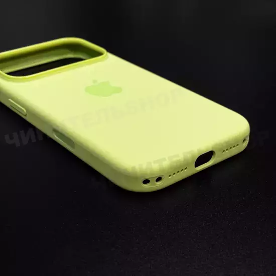 Чехол iPhone 17 Pro Silicone Case (MagSafe + Camera Control) Neon Yellow
