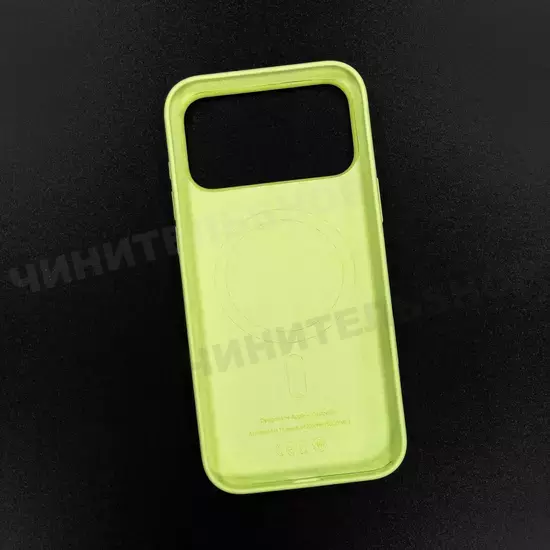Чехол iPhone 17 Pro Max Silicone Case (MagSafe) Neon Yellow