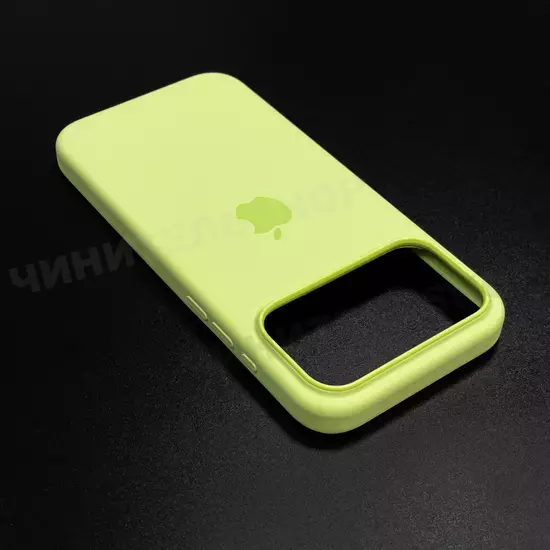 Чехол iPhone 17 Pro Max Silicone Case (MagSafe + Camera Control) Neon Yellow