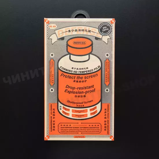 Защитное стекло Remax Orange Medicine для iPhone 16 Pro/17 (тонкие рамки)