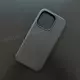 Чехол iPhone 15 Pro Leather Case (MagSafe) Black