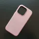 Чехол iPhone 15 Pro Leather Case (MagSafe) Chalk Pink