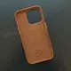 Чехол iPhone 15 Pro Leather Case (MagSafe) Cinnamon