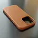 Чехол iPhone 15 Pro Leather Case (MagSafe) Cinnamon