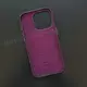 Чехол iPhone 15 Pro Leather Case (MagSafe) Dark Cherry