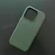 Чехол iPhone 15 Pro Leather Case (MagSafe) Green Forest