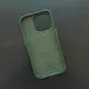 Чехол iPhone 15 Pro Leather Case (MagSafe) Green Forest