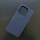Чехол iPhone 15 Pro Leather Case (MagSafe) Night Blue