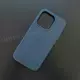Чехол iPhone 15 Pro Leather Case (MagSafe) Pacific Blue
