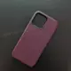 Чехол iPhone 15 Pro Max Leather Case (MagSafe) Dark Cherry