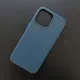 Чехол iPhone 15 Pro Max Leather Case (MagSafe) Pacific Blue