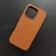 Чехол iPhone 16 Pro Leather Case (MagSafe) Cinnamon