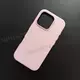 Чехол iPhone 16 Pro Leather Case (MagSafe) Chalk Pink